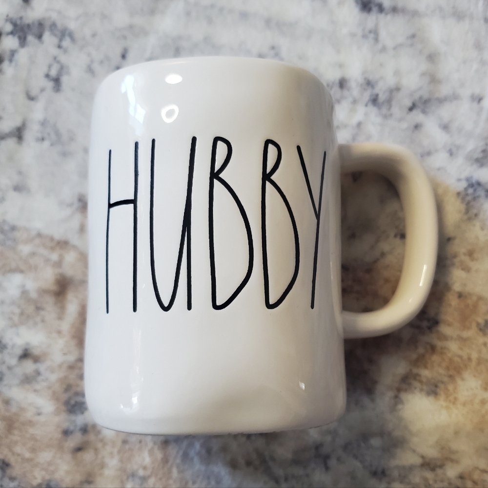 Rae Dunn White Ceramic 'Hubby' Mug - Collectible Wedding Gift
